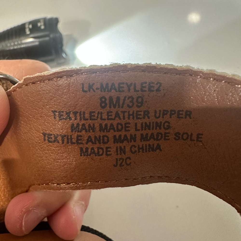 Brand New Lucky Brand Ladies Maey Lee Espadrille Wedge Sandal, Size 8, Brown - Picture 8 of 13